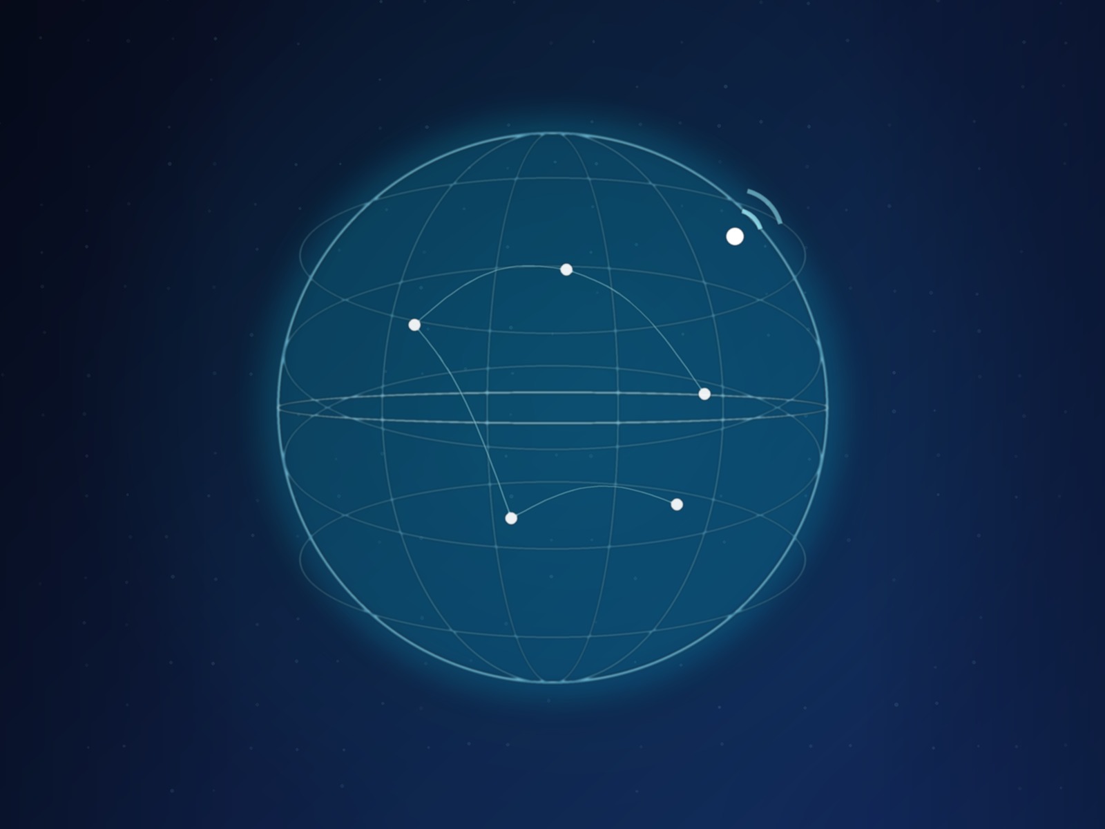Glowing wireframe globe representing direct A-Z voice termination coverage